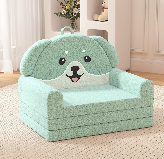 Puppy-Style 2-In-1 Convertible Children's Sofa